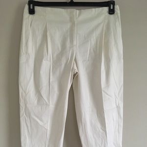 Carolina Issa Nordstrom Signature Ivory crop pants